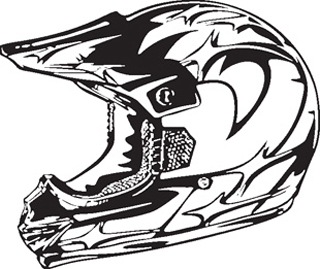 320x269 Motorcycle Helmet Rough Style Motorcycle Amp Biker Decals