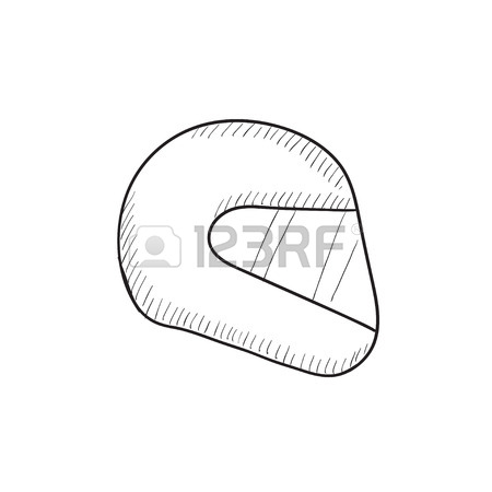 450x450 Motorcycle Helmet Vector Sketch Icon Isolated On Background