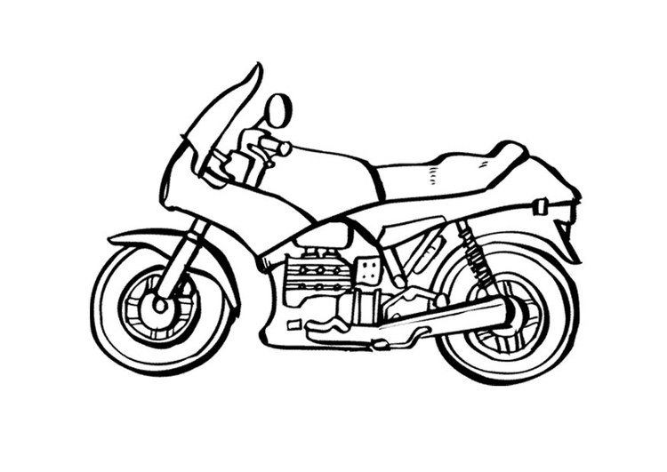 750x531 Coloring Page Motorcycle