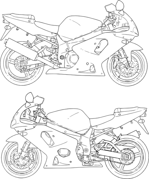 498x599 Motorcycle Clip Art