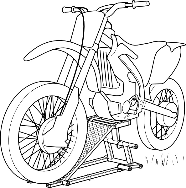 594x599 Outline Motorcycle Lift Clip Art Free Vector In Open Office