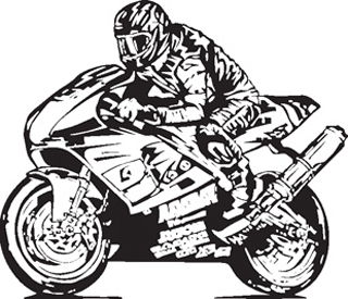 320x275 Motorcycle Rider Rough Style Motorcycle Amp Biker Decals