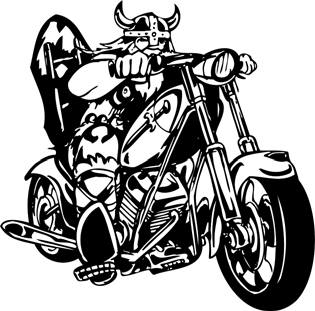 315x311 Viking Rider Motorcycle Decal
