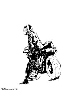 Motorcycle Rider Drawing at GetDrawings | Free download