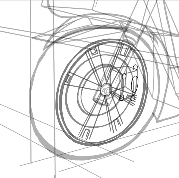 600x594 How To Draw Vehicles Motorcycles