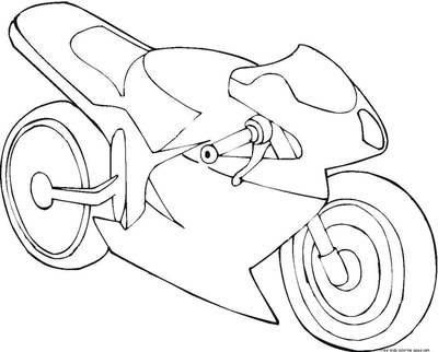 400x322 Simple Motorcycle Coloring Page Image Clipart Images
