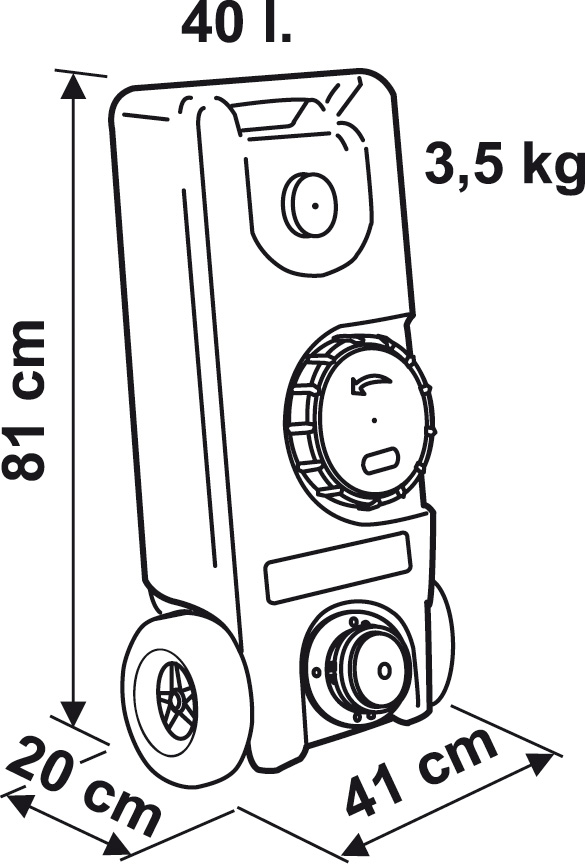 585x864 Fiamma Roll Tank 40 Litre (Waste)
