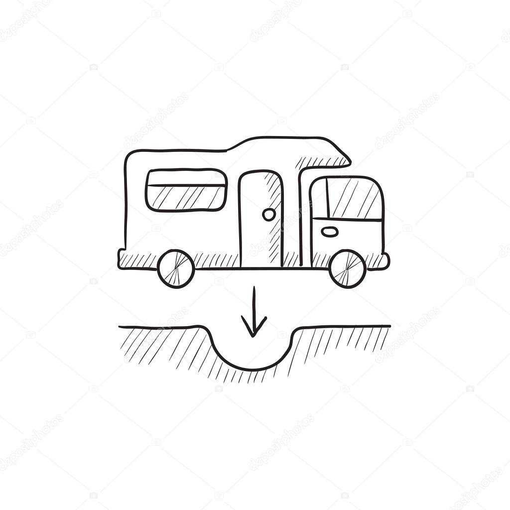 1024x1024 Motorhome And Sump Sketch Icon. Stock Vector Rastudio