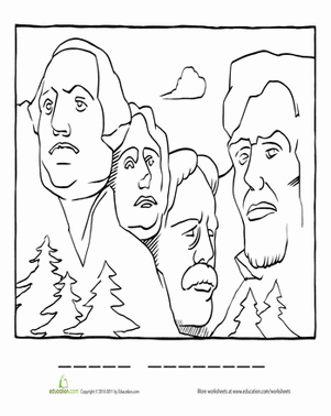 301x378 Mount Rushmore Coloring Page Worksheet