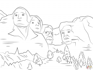 300x224 Mount Rushmore Sclupture Coloring Pages