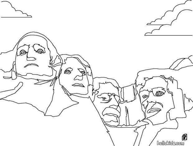 620x470 Mount Rushmore Coloring Pages