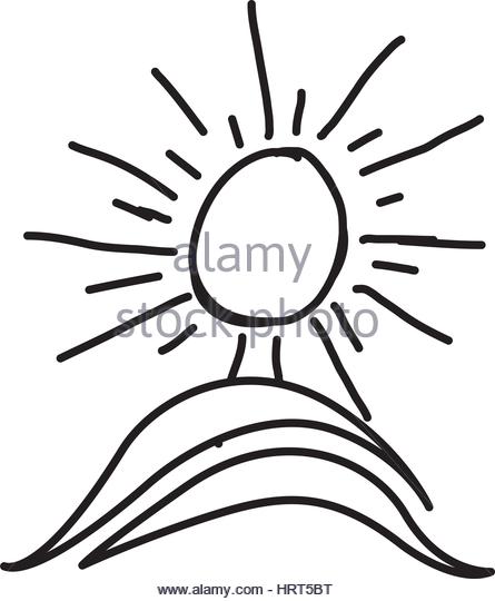 445x540 Mountain Sun Drawing Stock Photos Amp Mountain Sun Drawing Stock