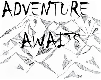 340x270 Mountain Drawing Etsy