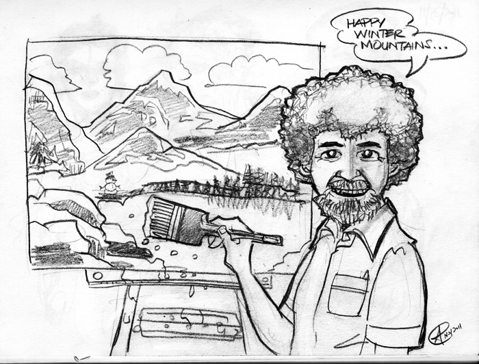 700x532 Sketch Please Winter Mountain Scene