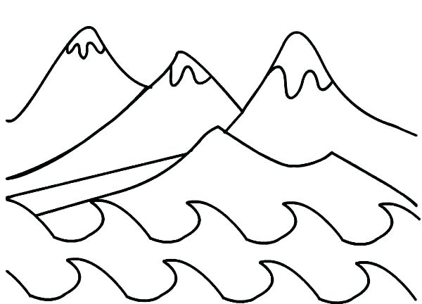 600x432 Mountain Coloring Page Days Of Creation Mountains Coloring Pages