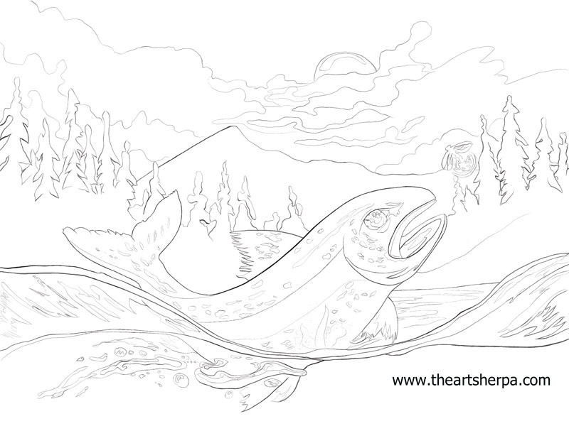 800x600 Mountain Lake Trout Traceable For The Art Sherpa On Youtube. Www