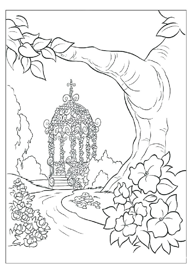 736x1041 Landscape Color Pages Mountain Landscape Coloring Pages