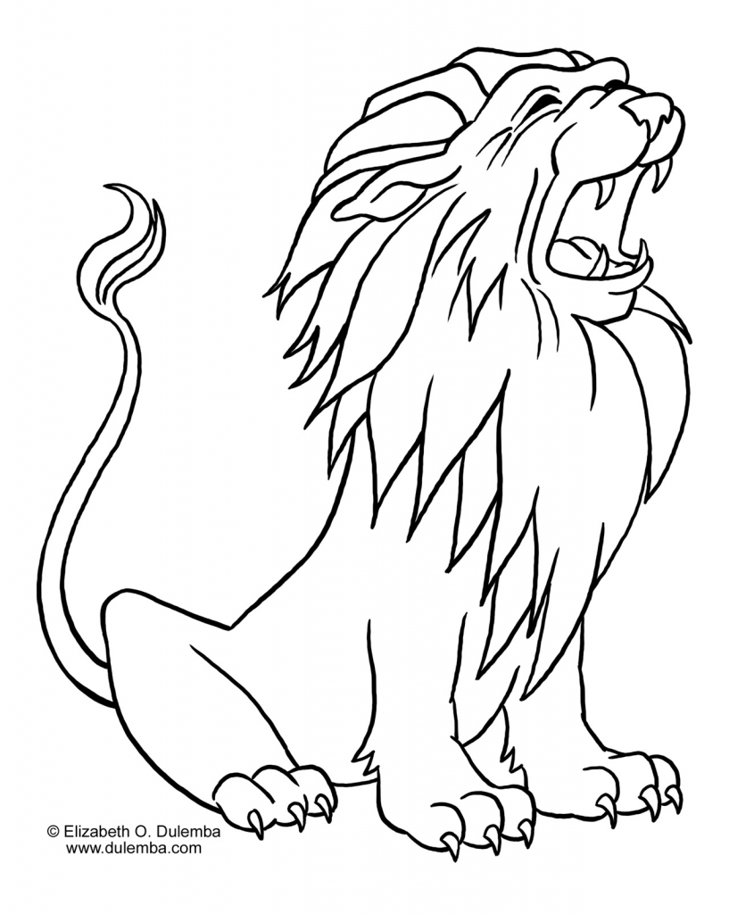 817x1024 Line Drawing Of A Lion Mountain Lion Line Drawing 6880 Line