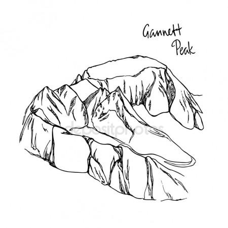 450x450 Hand Drawn Mountain Peak Stock Vector Ezhevica