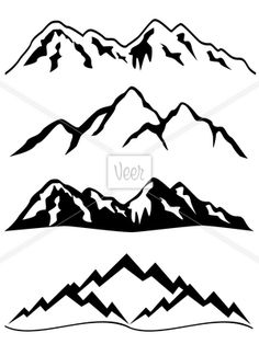 236x314 Vectors Of Snowy Mountain Peaks