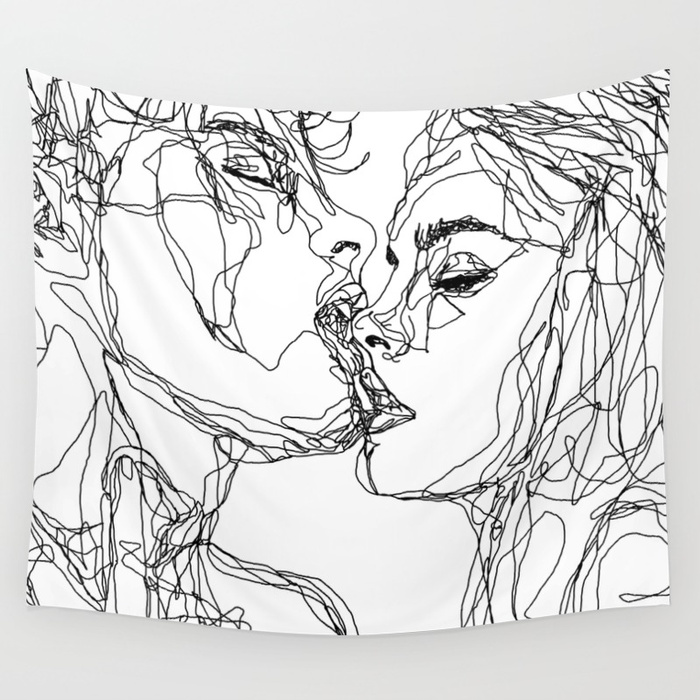 700x700 Drawing Wall Tapestries Society6