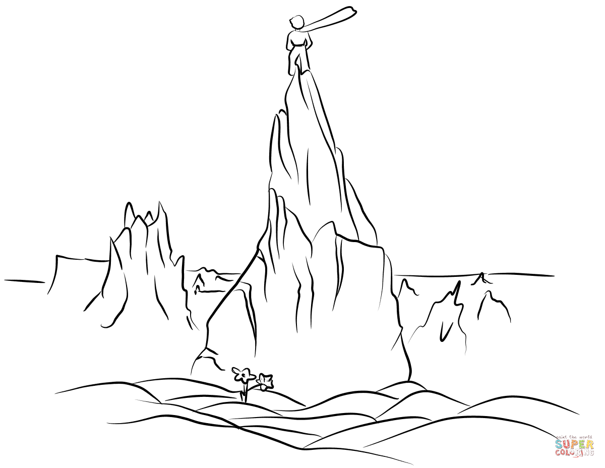1200x928 The Little Prince Climbs A Mountain Range Coloring Page Free
