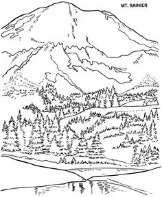 236x288 Printable Mountain Coloring Page. Free Pdf Download