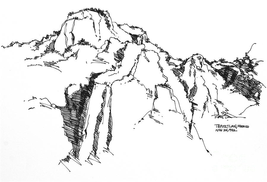 900x612 Mountains Drawing