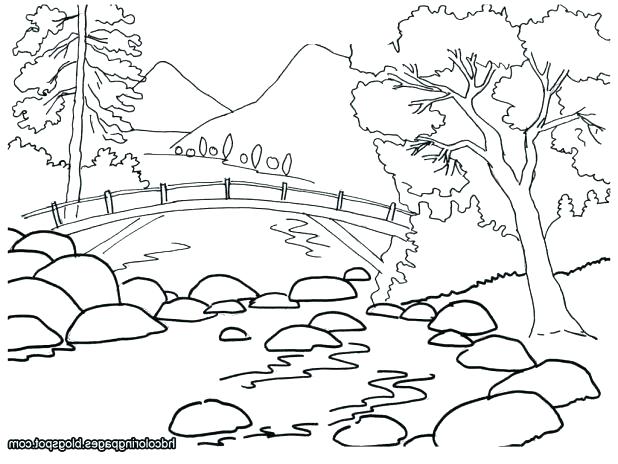 618x464 Scenery Coloring Pages