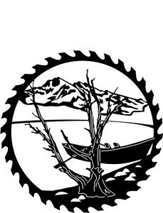 229x300 Saw Blade Silhouette Art Outdoor Rustic Mountain Cabin Woodland