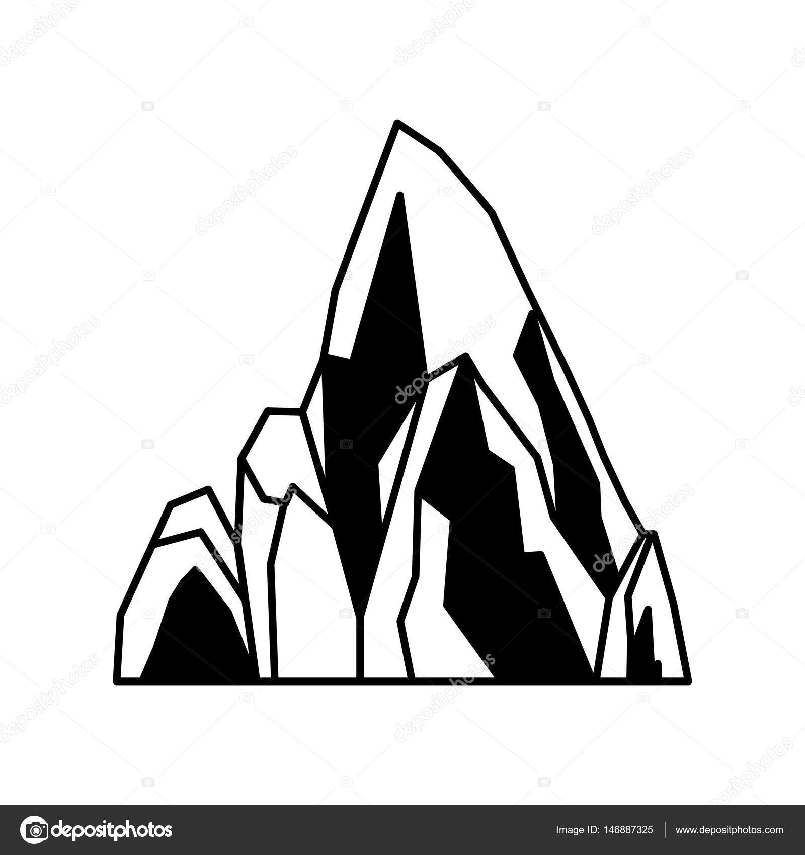 1600x1700 Big Mountain Isolated Icon Stock Vector Yupiramos