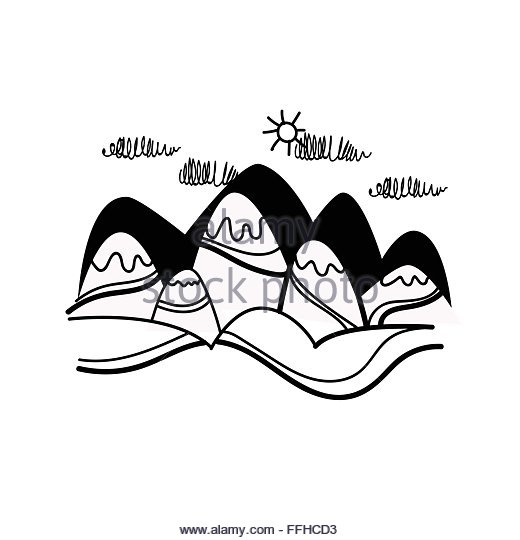 520x540 Simple Drawing Mountain Landscape Cut Out Stock Images Amp Pictures