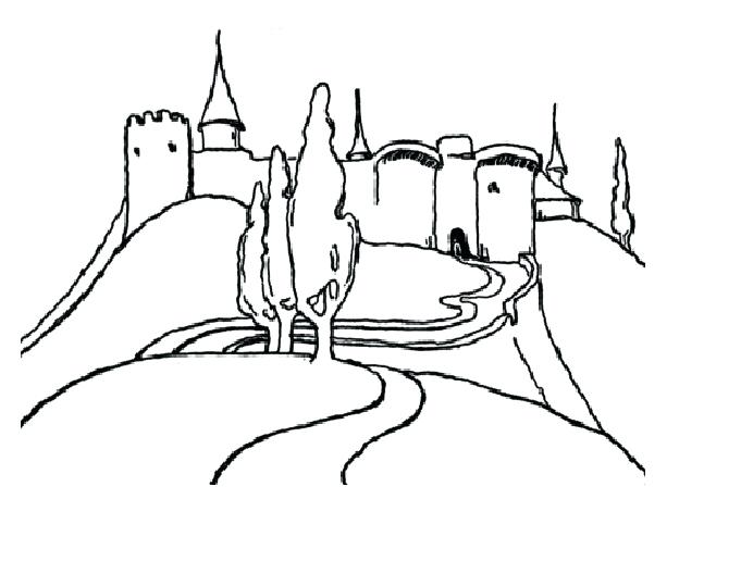 681x528 Coloring Pages Of Mountains Coloring Pages Of Castle On A High