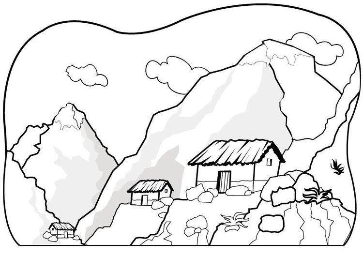 750x531 Coloring Page Mountains