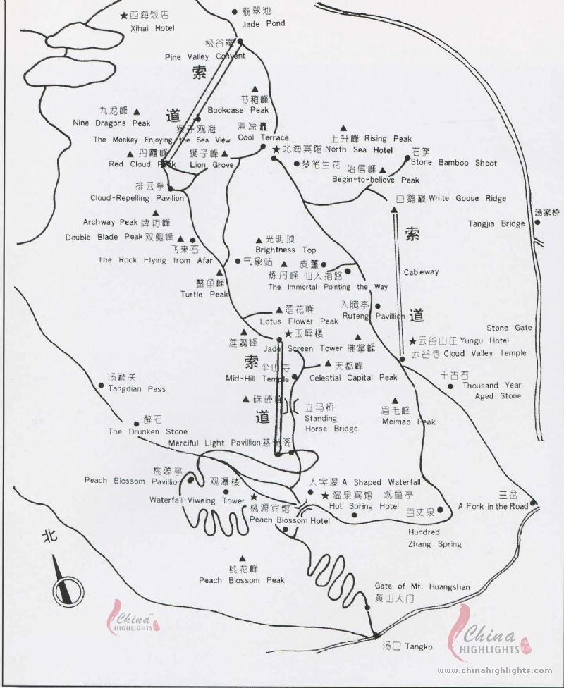 800x976 Huangshan Maps, Tourist Maps Of Yellow Mountain