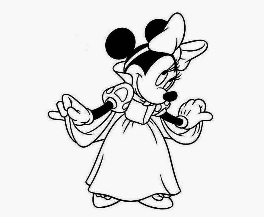 875x719 Colour Drawing Free Wallpaper Beautiful Minnie Mouse Disney