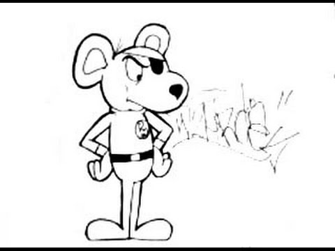 480x360 How To Draw A Classic Cartoon Character Danger Mouse (Cheap Marker