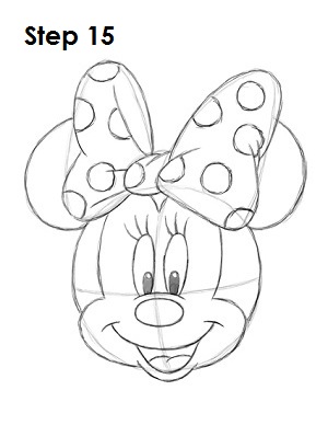 300x388 How To Draw Minnie Mouse