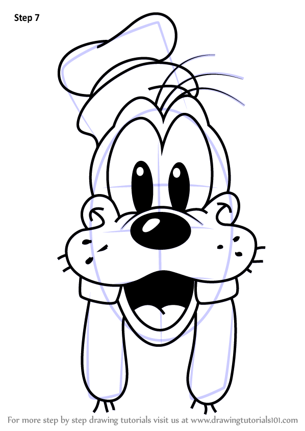 598x844 Learn How To Draw Goofy Face From Mickey Mouse Clubhouse (Mickey