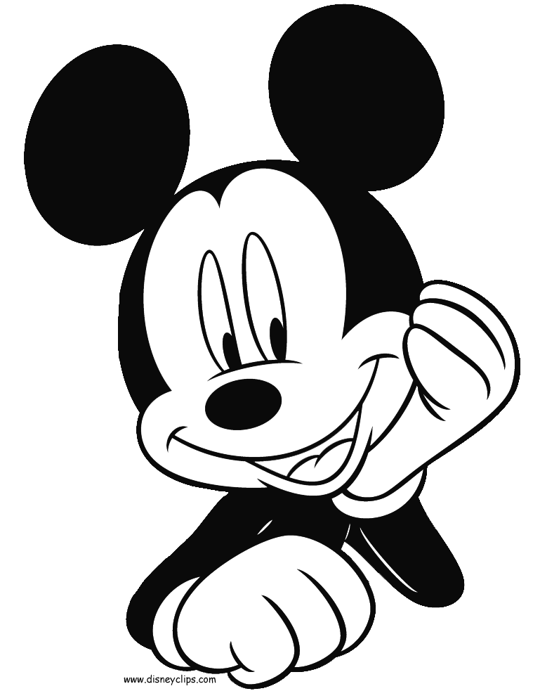 769x983 Mickey Mouse Face Coloring Pages