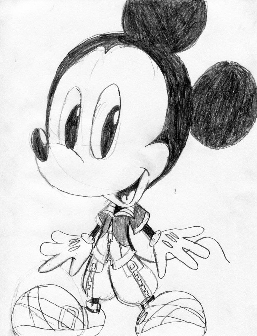 900x1177 Mickey Mouse Face Sketch