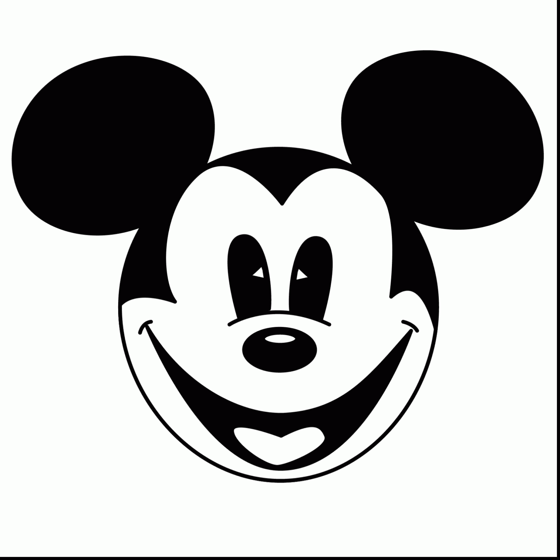 1819x1819 Mickey Mouse Face Coloring Pages Coloring Page For Kids
