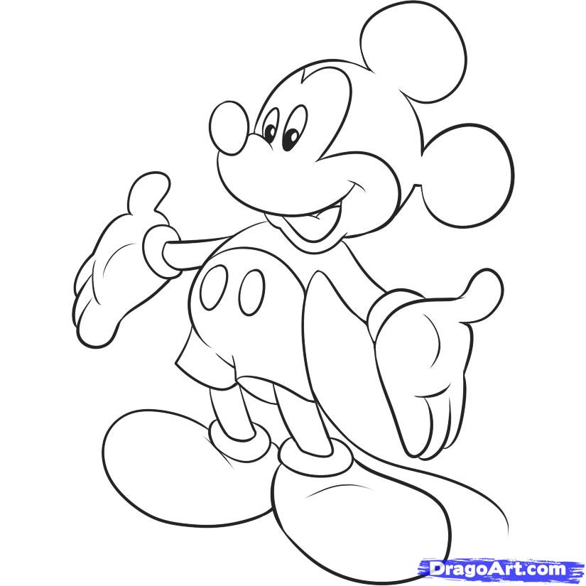 825x825 Mickey Mouse Drawing Pictures 403379