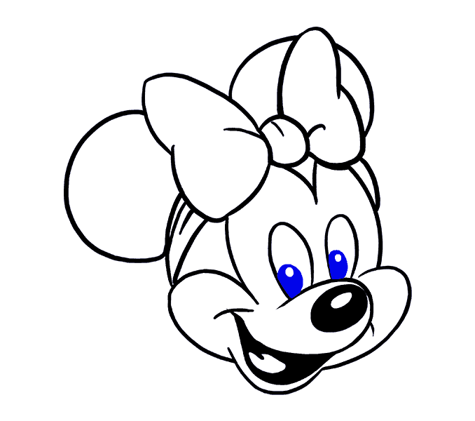 678x600 How To Draw Minnie Mouse In A Few Easy Steps Easy Drawing Guides
