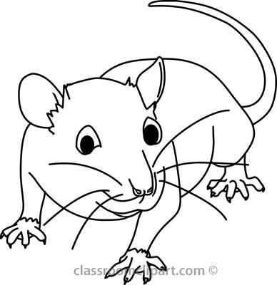 388x400 Mouse Outline Clipart