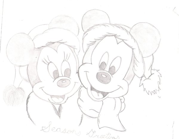600x467 Pictures Pencil Drawings Of Mickey And Minnie Mouse Step By Step