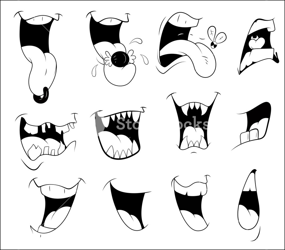 1000x878 Cartoon Mouth Vectors Royalty Free Stock Image
