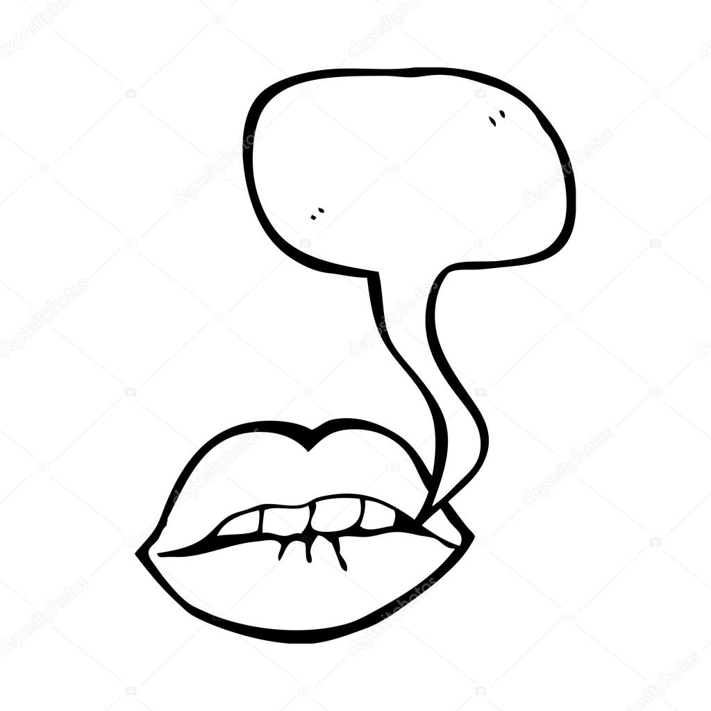 1024x1024 Talking Mouth Stock Vector Lineartestpilot