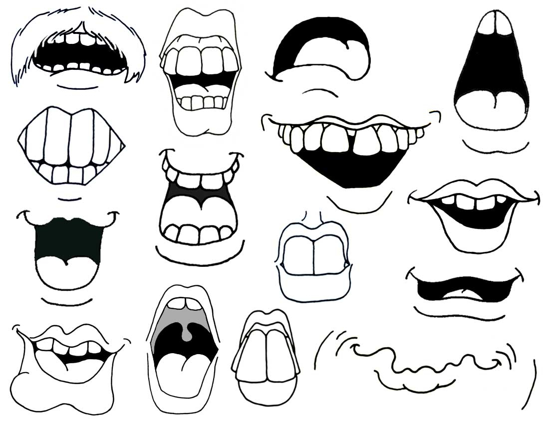 1100x850 Cartoon Mouth Drawing