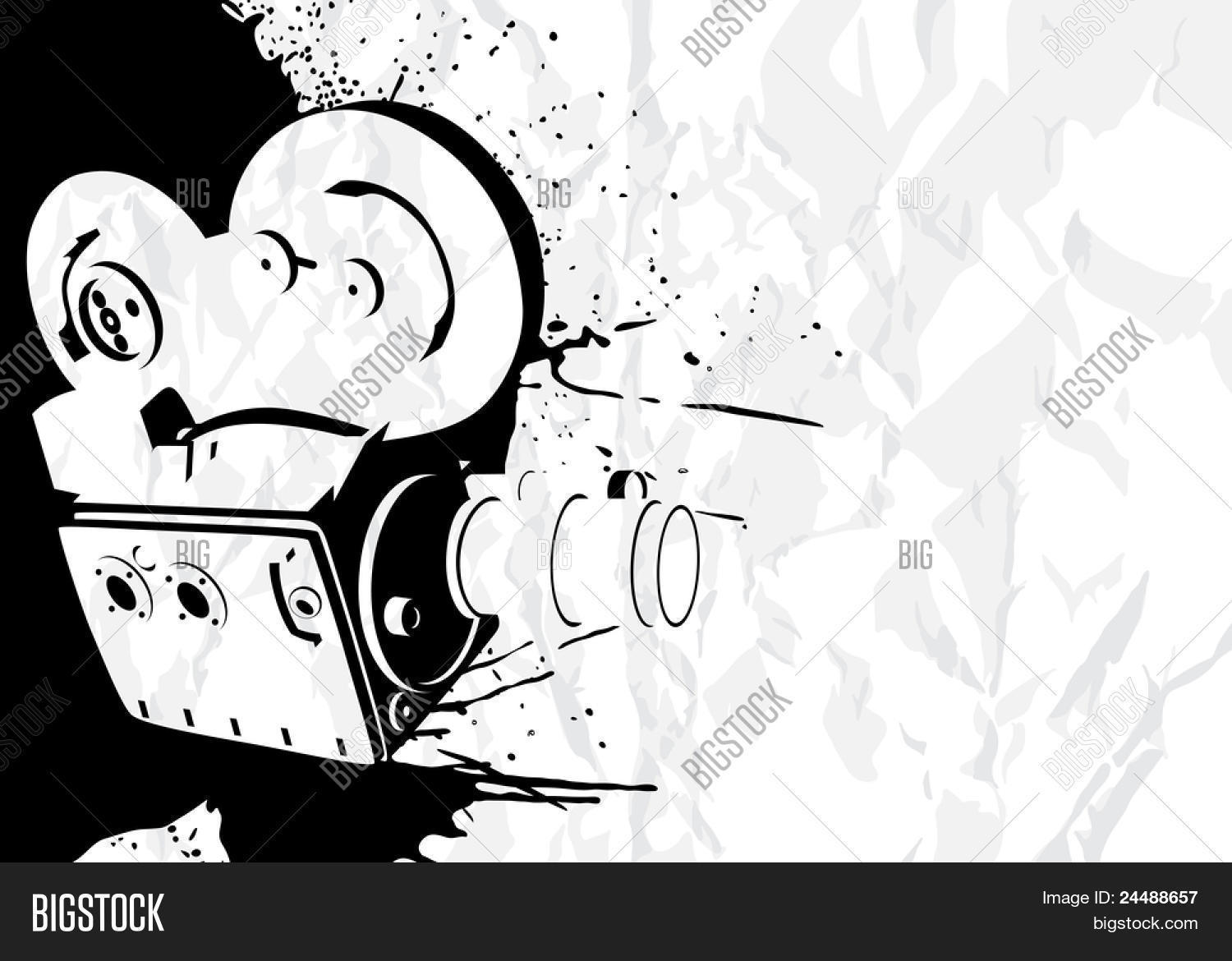 1500x1170 Old Movie Camera Vector Amp Photo Bigstock
